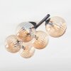 Chehalis Plafondlamp, Kogellampje Amber, 5-lichts