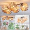 Chehalis Plafondlamp, Kogellampje Amber, 5-lichts