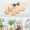 Chehalis Plafondlamp, Kogellampje Amber, 5-lichts