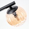 Chehalis Plafondlamp, Kogellampje Amber, Duidelijk, Rookkleurig, 3-lichts