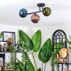 Chehalis Plafondlamp, Kogellampje Blauw, Groen, Koperkleurig, 3-lichts