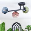 Chehalis Plafondlamp, Kogellampje Blauw, Groen, Duidelijk, Koperkleurig, 3-lichts