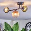 Chehalis Plafondlamp, Kogellampje Blauw, Groen, Duidelijk, Koperkleurig, 3-lichts