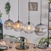 Koyoto Hanglamp, Kogellampje, Hanglamp Amber, Duidelijk, Rookkleurig, 4-lichts