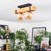 Sernadelo Plafondlamp, Kogellampje Natuurlijke kleuren, Zwart, 2-lichts