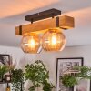 Sernadelo Plafondlamp, Kogellampje Natuurlijke kleuren, Zwart, 2-lichts