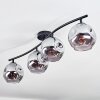 Ripoll Plafondlamp, Kogellampje Rookkleurig, 4-lichts
