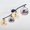 Ripoll Plafondlamp, Kogellampje Amber, Rookkleurig, 4-lichts