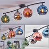 Ripoll Plafondlamp, Kogellampje Blauw, Chroom, Groen, Koperkleurig, Rookkleurig, 4-lichts