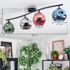 Ripoll Plafondlamp, Kogellampje Blauw, Chroom, Groen, Koperkleurig, Rookkleurig, 4-lichts