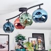Ripoll Plafondlamp, Kogellampje Blauw, Groen, Koperkleurig, 4-lichts