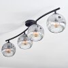 Ripoll Plafondlamp, Kogellampje Duidelijk, Rookkleurig, 4-lichts
