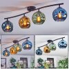 Ripoll Plafondlamp, Kogellampje Blauw, Goud, Groen, 4-lichts