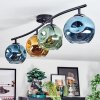 Ripoll Plafondlamp, Kogellampje Blauw, Goud, Groen, 4-lichts