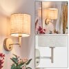 Ganik Wandlamp Chroom, Cream, Zandkleurig, 1-licht
