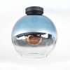 Koyoto Plafondlamp, Kogellampje 12 cm Blauw, Duidelijk, 1-licht