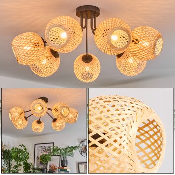 Basto Plafondlamp, Kogellampje Natuurlijke kleuren, 7-lichts