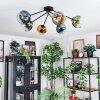 Koyoto Plafondlamp, Kogellampje 77.5 cm Blauw, Goud, Groen, Duidelijk, 6-lichts