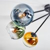 Koyoto Plafondlamp, Kogellampje 77.5 cm Blauw, Goud, Groen, Duidelijk, 6-lichts