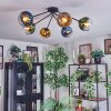 Koyoto Plafondlamp, Kogellampje 77.5 cm Blauw, Goud, Groen, Duidelijk, 6-lichts