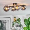Koyoto Plafondlamp, Kogellampje Duidelijk, Rookkleurig, 4-lichts