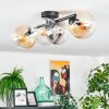 Gastor Plafondlamp, Kogellampje Amber, Duidelijk, Rookkleurig, 4-lichts