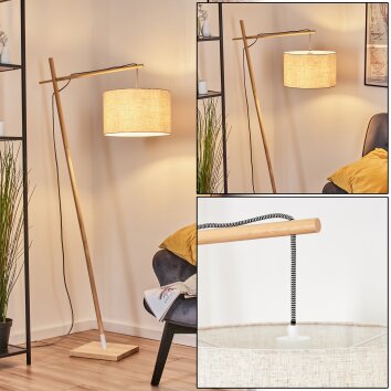 Bassagoda Staande lamp Natuurlijke kleuren, Wit, 1-licht