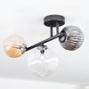 Chehalis Plafondlamp, Kogellampje Amber, Duidelijk, Rookkleurig, 3-lichts