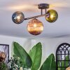 Chehalis Plafondlamp, Kogellampje Blauw, Groen, Koperkleurig, 3-lichts
