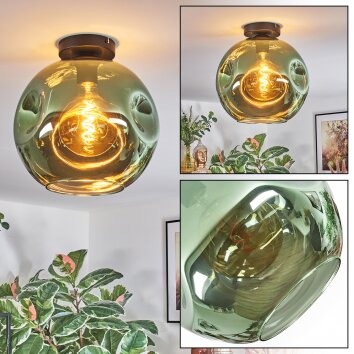 Ripoll Plafondlamp, Kogellampje Groen, 1-licht