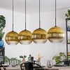 Koyoto Hanglamp, Kogellampje, Hanglamp Goud, Duidelijk, 4-lichts