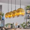 Koyoto Hanglamp, Kogellampje, Hanglamp Goud, Duidelijk, 4-lichts