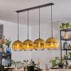 Koyoto Hanglamp, Kogellampje, Hanglamp Goud, Duidelijk, 4-lichts