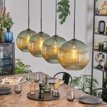Koyoto Hanglamp, Kogellampje, Hanglamp Groen, 4-lichts