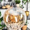 Koyoto Hanglamp, Kogellampje, Hanglamp Amber, Duidelijk, 1-licht