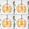 Koyoto Hanglamp, Kogellampje, Hanglamp Amber, 1-licht