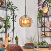 Koyoto Hanglamp, Kogellampje, Hanglamp Amber, 1-licht