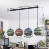 Koyoto Hanglamp, Kogellampje, Hanglamp Blauw, Groen, Koperkleurig, 4-lichts