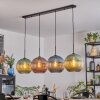 Koyoto Hanglamp, Kogellampje, Hanglamp Blauw, Groen, Koperkleurig, 4-lichts