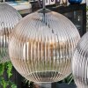 Koyoto Hanglamp, Kogellampje, Hanglamp Amber, Duidelijk, Rookkleurig, 4-lichts