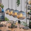 Koyoto Hanglamp, Kogellampje, Hanglamp Blauw, 4-lichts