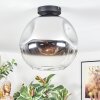 Ripoll Plafondlamp, Kogellampje Chroom, Duidelijk, Rookkleurig, 1-licht