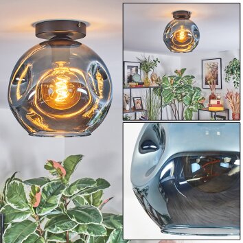 Ripoll Plafondlamp, Kogellampje Blauw, 1-licht
