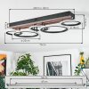Galen Plafondlamp LED houtlook, Zwart, 1-licht