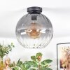Koyoto Plafondlamp, Kogellampje 30 cm Duidelijk, Rookkleurig, 1-licht