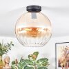 Koyoto Plafondlamp, Kogellampje 30 cm Amber, Duidelijk, 1-licht