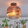 Ripoll Plafondlamp, Kogellampje Duidelijk, Koperkleurig, 1-licht