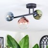 Chehalis Plafondlamp, Kogellampje Blauw, Groen, Duidelijk, Koperkleurig, 3-lichts