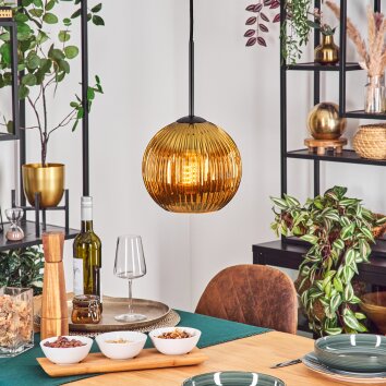 Koyoto Hanglamp, Kogellampje, Hanglamp Goud, 1-licht