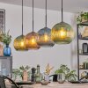 Koyoto Hanglamp, Kogellampje, Hanglamp Blauw, Groen, Koperkleurig, 4-lichts